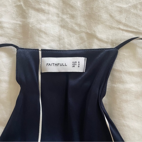 FAITHFULL riptide striped midi dress US 4 - Picture 8 of 9